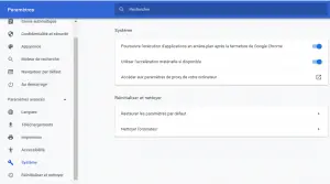 Désactiver l'option Utiliser l'accélération matérielle si disponible Désactiver l'option Utiliser l'accélération matérielle si disponible