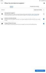 Effacer les données de navigation chrome sur Android Effacer les données de navigation chrome sur Android