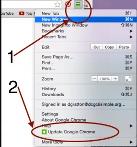Mise à jour de google chrome Mise à jour de google chrome