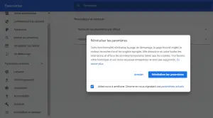 Réinitialiser google chrome