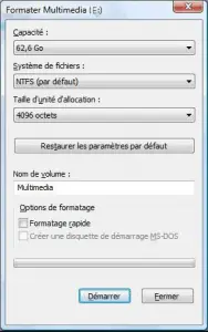 formater un disque dur externe