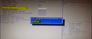 Activer le pavé tactile à partir du Bios Activer le pavé tactile à partir du Bios