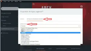 Changer la langue du Apex Legends