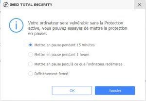 Désactiver l'antivirus 360 Total Security