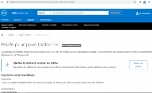 Pilote pour pavé tactile Dell