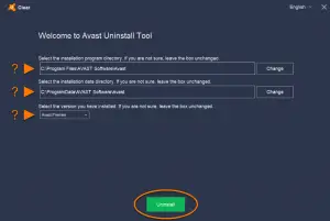 l'utilitaire de désinstallation d'Avast l'utilitaire de désinstallation d'Avast
