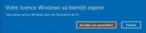 votre licence Windows va bientôt expirer votre licence Windows va bientôt expirer
