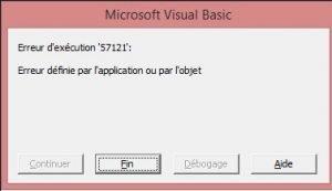 Erreur "Runtime Error"
