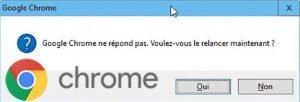 Google Chrome ne répond pas Google Chrome ne répond pas