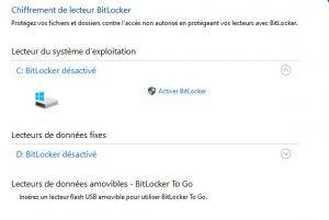 Désactiver BitLocker Désactiver BitLocker