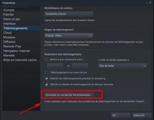 Effacer le cache de téléchargement de Steam Effacer le cache de téléchargement de Steam