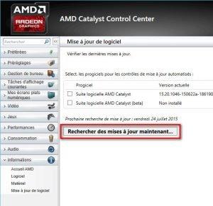 Installer la mise à jour des pilotes AMD RADEON Installer la mise à jour des pilotes AMD RADEON