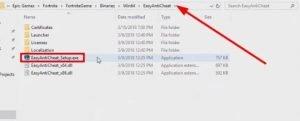 Le fichier EasyAntiCheat_setup.exe Fortnite