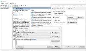 Propriétés du service expérience audio-vidéo haute qualité Windows 