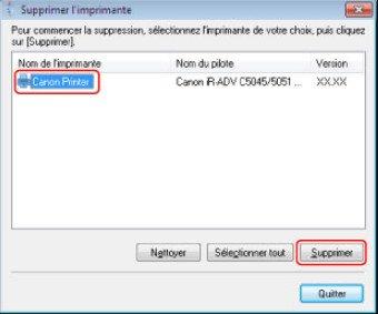 Le désinstallateur de Canon le désinstallateur de Canon