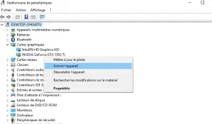 Activer la carte graphique NVIDIA