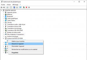 Désactiver le pilote du lecteur DVD