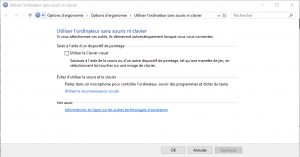Désactiver l'option Utiliser le clavier visuel