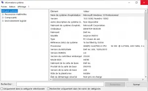 Informations Système