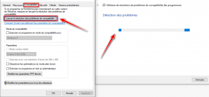 Lancer la résolution des problèmes de compatibilité