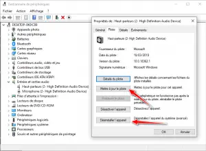 Désinstaller ou mettre à jour le pilote du Son 
