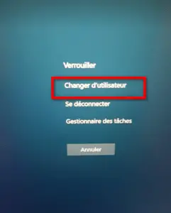 Changer d'utilisateur