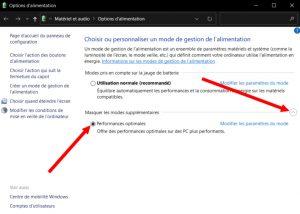 Changer vos options d'alimentation pour des performances optimales