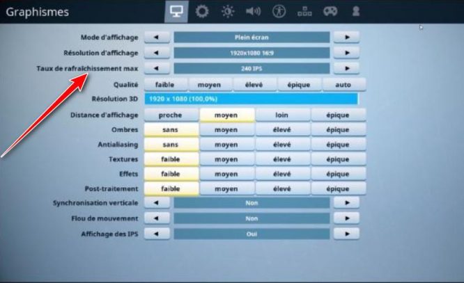 Limiter le taux de rafraîchissement max