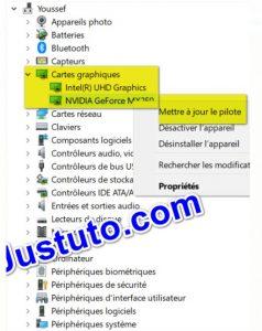 Mettre à jour le pilote de la carte graphique NVIDIA